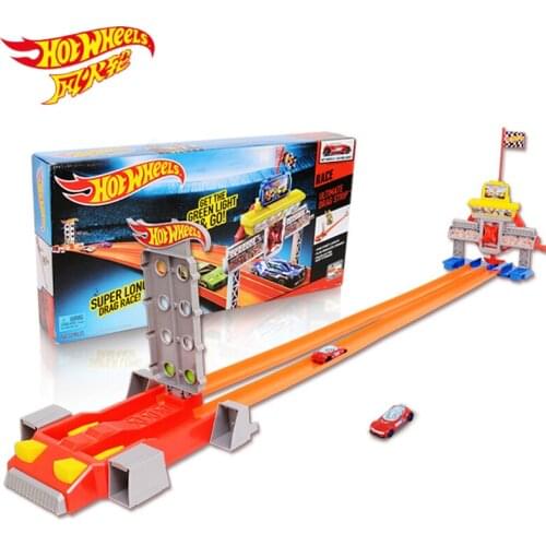 Hotwheels Super Long Drag Race Set Straight Track Acceleration Die-Cast Metal Car Toy Educational Building Hot Wheels Model Gift