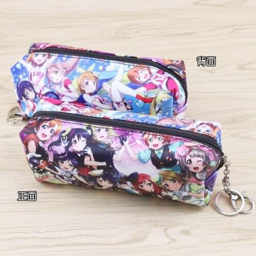 Anime Lovelive Zipper Cosmetic bag Kotori Minami Cartoon character Pencil Storage bag