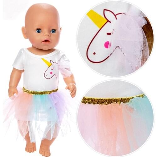 Dress Set Fit 17 inch 43cm Doll Clothes Born Baby Suit For Baby Birthday Festival Gift