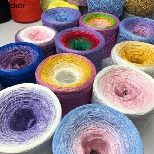 Trendy Cake Yarn 100% Mercerized Organic Cotton Hand Knitting Blended Yarn Eco-Friendly Warm Soft Hand Crochet Yarn 300 g/skein