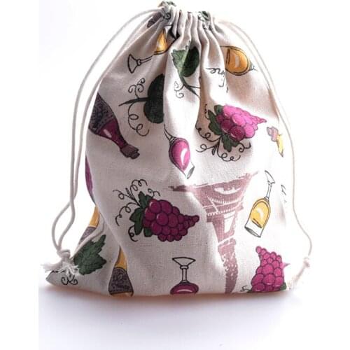 New Fashion Linen Cotton Bags 10pcs/Lot 19*24cm Large Drawstring Pouch Storage Bags For Cosmetics Gifts Jewelry Packaging Bags