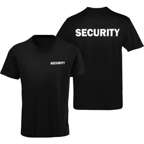Simple Letter Printed "Security" Uniform T-Shirt. Summer Cotton O-Neck Short Sleeve Unisex T Shirt New S-3XL
