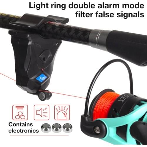 Fishing Bite Alarm Fishing Receiver Sound Alarm Fishing Rod Toggle Sensor Smart Reminder Alarm Light Fishing Alarm