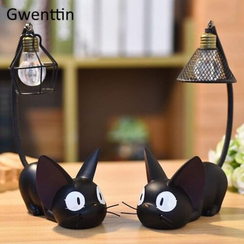 Modern Magic Cat Animal Led Night Lights for Children Bedroom Lamp Desk Reading Light Fixtures Kids Baby Luminaire Home Decor