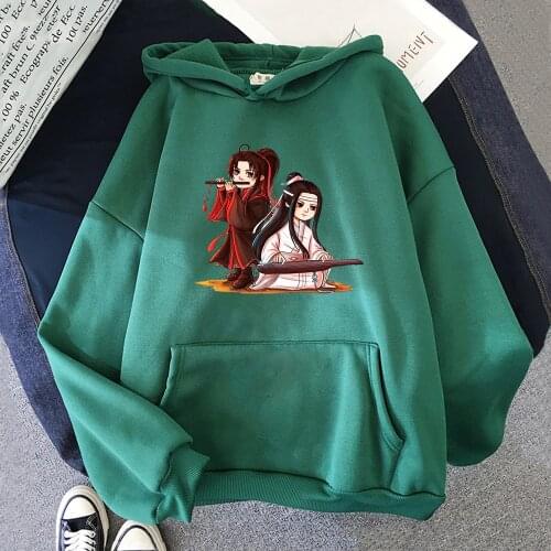Anime Mo Dao Zu Shi Hoodie Wei Wuxian Lan Wangji Cartoon Kawaii Graphic Funny Aesthetic Hoody Women Sweatshirts Men Streetwear