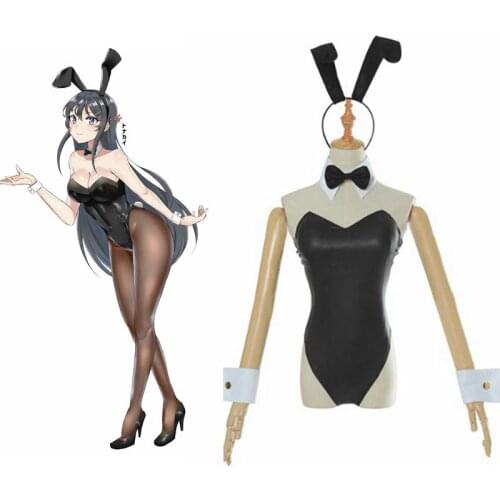 High-Q Unisex Anime Cos Sakurajima Mai Cosplay Costumes kimono Sets