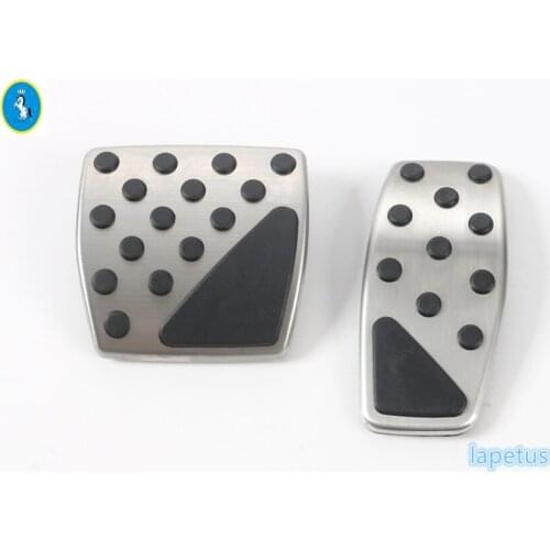 Yimaautotrims Automatic Transmission Gas + Brake Pedal Kit OEM Cover Trim 2 Pcs Fit For Jeep Renegade 2015 - 2020