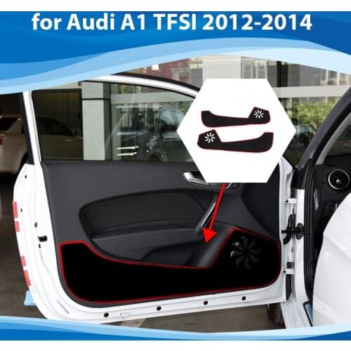 Protective Mat Side edge cover Door Inside Guard Car Door Anti Kick Pad Sticker for Audi A1 TFSI 2012-2014 Accessories