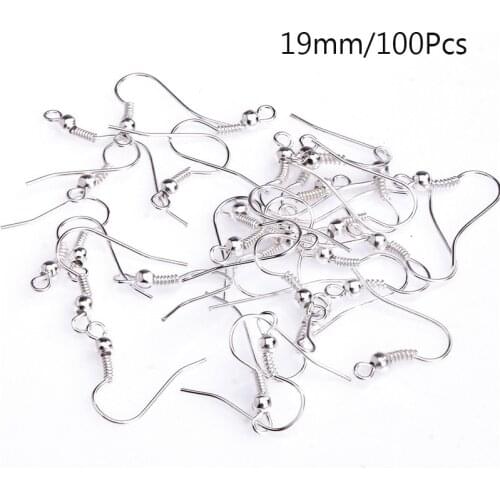 100Pcs Stainless Steel Earring Hook Ear Wire Hook Findings For DIY Jewelry Findings Making Earring Accessories Wholesale