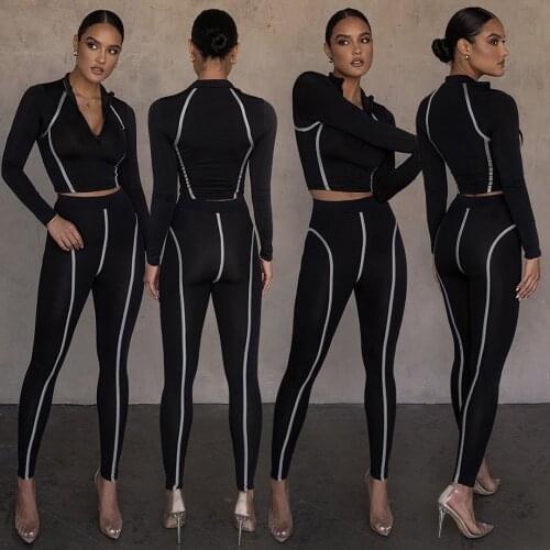 Womens Tracksuit Suit Outfit Set Woman 2 Pieces Clothing 2021 Trouser suits Urban Pants Top Female Sportswear Sports JZH8003