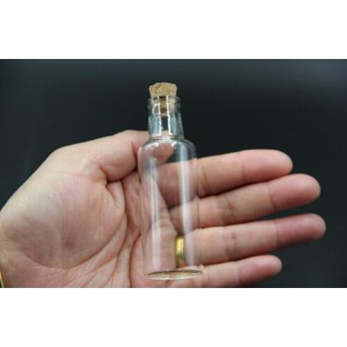 100pcs 30*90mm Hot Fashion Small Glass jars Cute Mini Wishing Cork Stopper DIY Drift Wishing Glass Bottles Vials Jars Containers