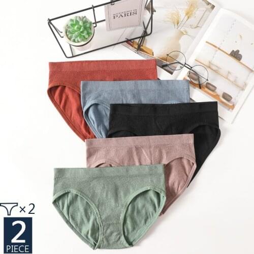 2PCS/Set Sexy Briefs Women Bodyshaper Panties Seamless Underwear Underpants Female Lingerie Ladies Panties M-L