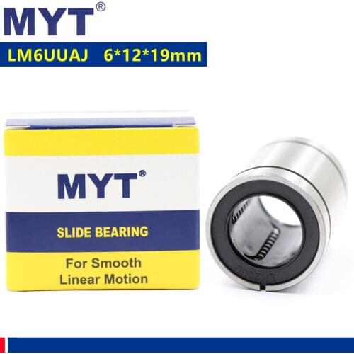 20pcs/100pcs MYT high precision LM6UUAJ 6*12*19 mm Adjustable type linear ball bearing bushing 6mm CNC parts 3D printer LM6UU-AJ