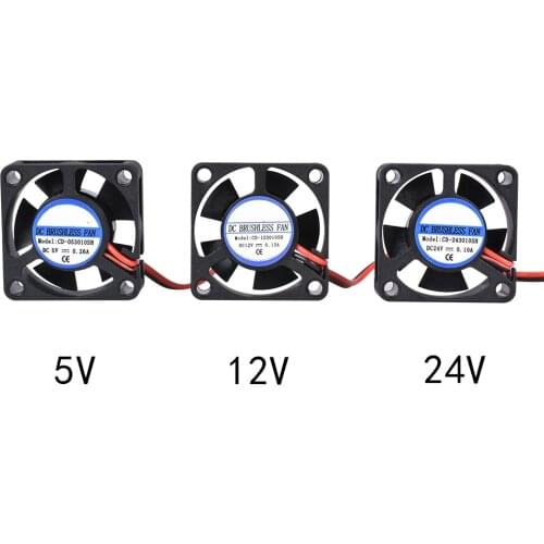 5pcs DIY Reprap DC 5V 12V 24V 2Pin Mini Cooling Fan Brushless 3010 Fan 30MM 30x30x10mm Small Exhaust Fan For 3d Printer Parts