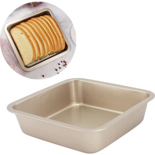 9-Inch Square Kitchen Baking Tray Tools Non Stick Stainless Steel Cake Pan Household Ovenware DIY Cookie Pizza Bread Bakeware