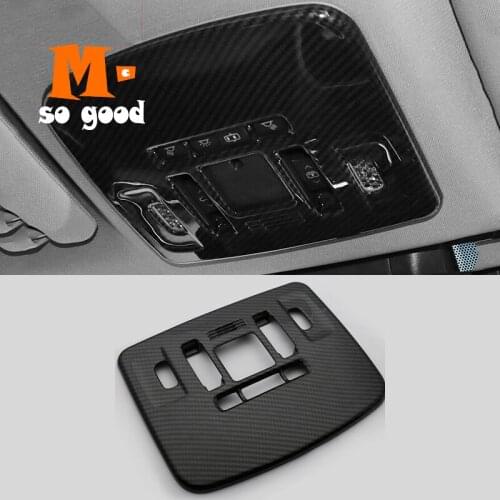 Accessories 2018 Car Front Reading Lampshade Read Light Panel Cover Trim Shell Car-styling ABS Carbon Fiber for Toyota Camry