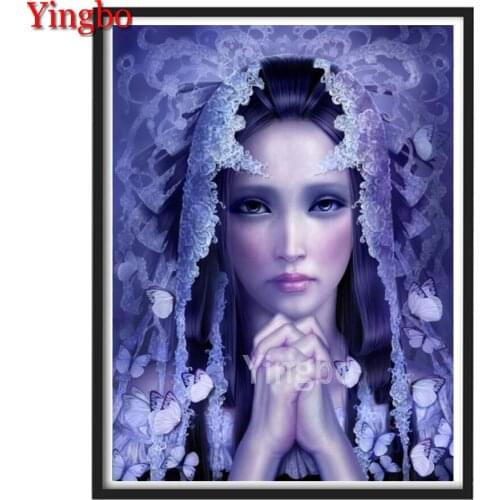 Diamond Painting Cross Stitch Fantasy Butterfly Beauty DIY Full Square\Round Embroidery Rhinestone Picture Mosaic Beautiful Girl