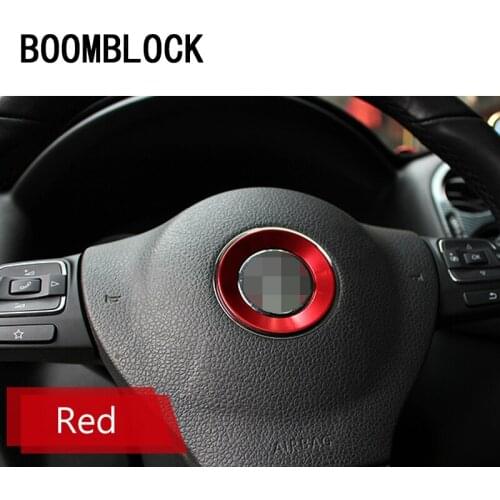 Car Steering Wheel Aluminum alloy Sticker For VW Passat b7 b8 Bora POLO GOLF 6 7 Jetta MK6 CC Scirocco Beetle Tiguan 2016 2017