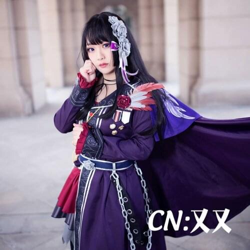 Bang Dream! Shirokane Rinko Roselia 3th live Cosplay Costume Anime Dresses Christmas Halloween Free shipping CG418