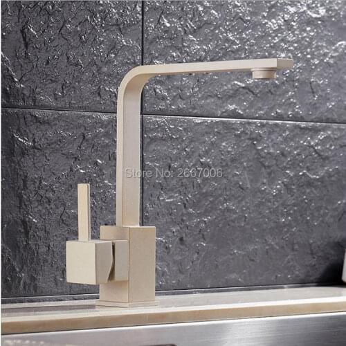 Free shipping Popular Five Colors Painting Copper Brass Square Swivel Kitchen Sinks Faucet rotating Mixer Tap Sanitary ZR2051