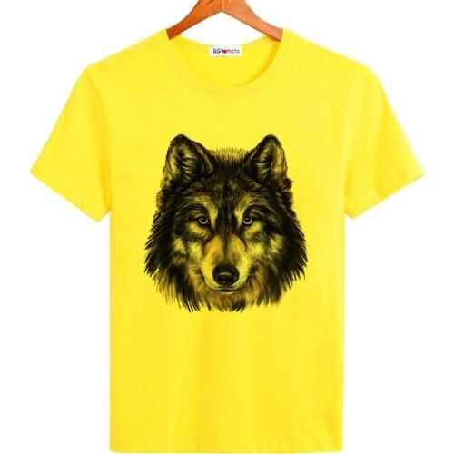 BGtomato original brand good quality mans printing Wolf King hot style t shirt three colors Short sleeve Comfortable cool shirt