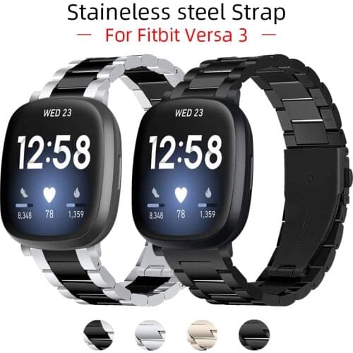 Staineless steel Strap for Fitbit Versa 3 Band Metal Bracelet belt Women Men Watchband for Fitbit Sense Band Versa3 Wristband