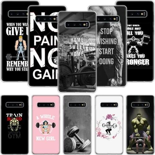 Bodybuilding Gym Fitness Phone Case For Samsung Galaxy A51 A71 A70 A50 A40 A30 A20E A10 A01 A21 A41 A20S A6 A7 A8 A9 Coque Cover