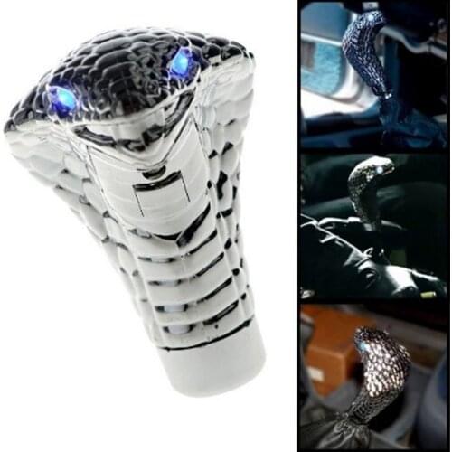 Cobras Snake Shape Car Gearbox Handle With LED Light Gear Levers Knob Car Modification TD326