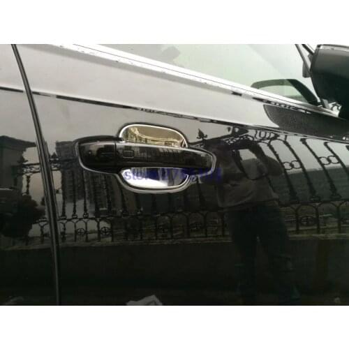 For Audi Q7 2016 2017 Chrome Door Handle Bowl Insert Trim Decorative Car Styling Accessories Tuning Accessories Chrome