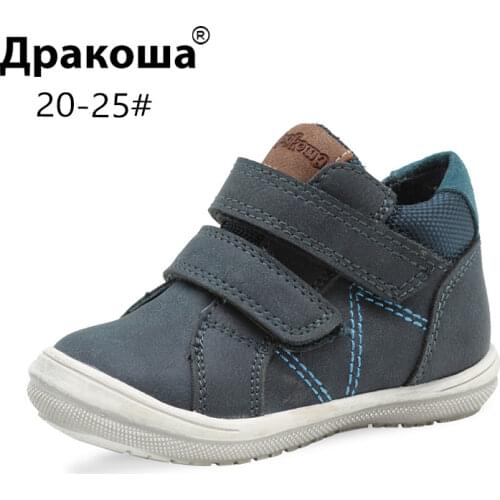 Apakowa Unisex Toddler Boys and Girls Spring Ankle Boots Kids Breathable Sneakers Hook and Loop Walking Shoes for Boys Eur 20-25