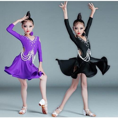 ChildrenS Latin Dance Costumes Girls' Professional Dress Latin Dance Competition Dresses For Kids Performance Clothes DN9710