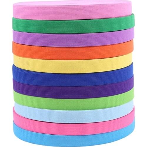 40meters DIY Apparel Sewing Thick Colorfull Elastic Band 2cm Wide Rubber Band Elastic Clothes with Wide Belt Color Elastic Band
