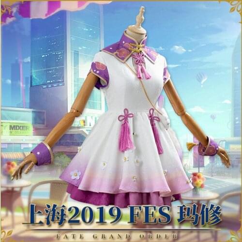 Fate/Grand Order Mash Kyrielight Dress Halloween Cosplay Costume O