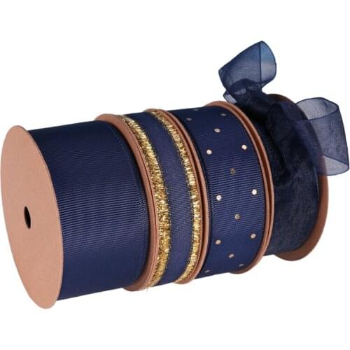 Cyan blue series ribbon gift wrapping satin ribbon Decorative Gift Wrap for Home Wedding Party Christmas