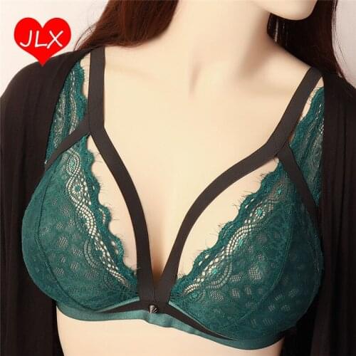 JLX.HARNESS Women Harajuku Goth Black Adjustable Body Harness Sexy Elastic bondage Body Cage Bra Crop Top 90s Fetish Wear