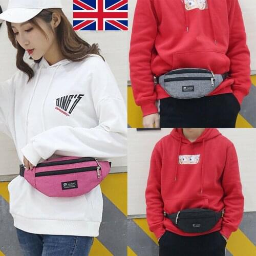 Fashion Oxford cloth bag Mens and womens universal fanny pack sports travel outdoor solid color chest bag heuptas