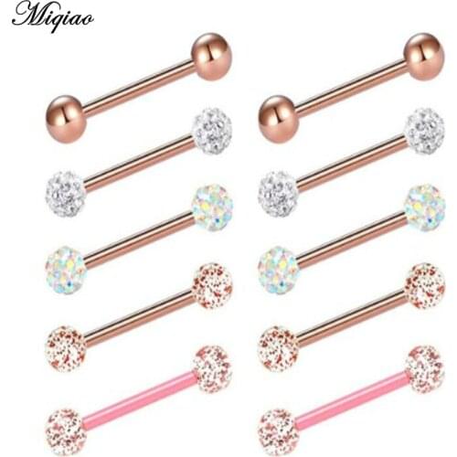 Miqiao 10 Piece Set Hot Puncture Jewelry Milk Ring Milk Nail Tongue Ring Tongue Nail Earring Body Jewelry
