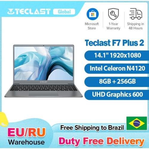 Teclast F7 Plus 2 14.1 Inch Laptop 8GB RAM 256GB SSD Windows 10 Intel Celeron N4120 Intel UHD Graphics 600 Mini-HDMI Notebook