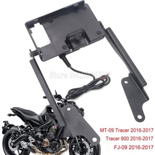 Motorcycle front Stand Holder Smartphone For YAMAHA Tracer 900 FJ-09 MT-09 2016-2017 GPS Bar Mobile Phone bracket GPS black