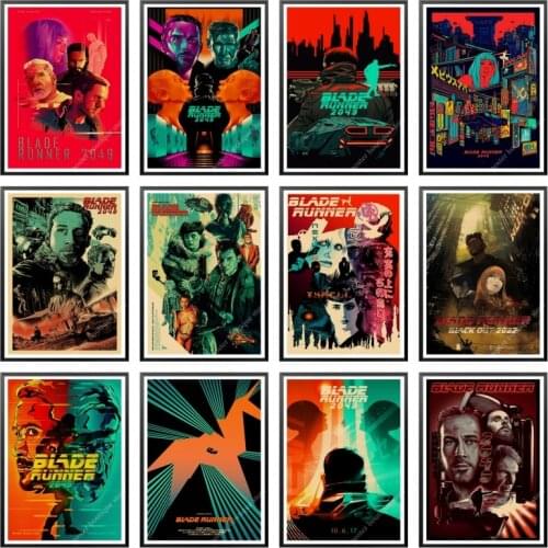 American Movie Blade Runner 2049 Retro Posters Good Quality Kraft Paper Printed Wall Posters Art Painting Home Room Decor