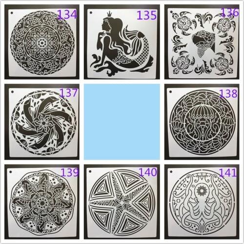 30 * 30cm size diy craft mandala mold for painting stencils stamped photo album embossed paper card on wood, fabric, wall