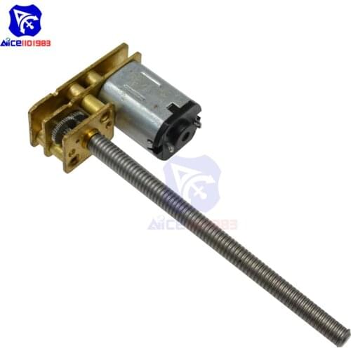 Diymore 1024GA20-N20*M455 12V DC Gear Motor Thread Flip N20 Reduction Gear Motor M4 x 55mm Shaft