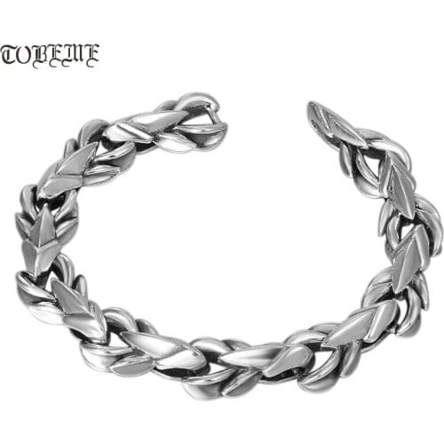 Handmade 100% 925 Silver Dragon Skin Bracelet 925 Sterling Man Bracelet Thai Silver Power Dragon Bracelet