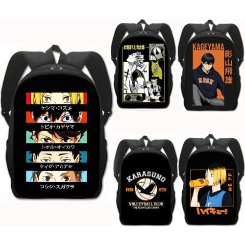 Harajuku Backpack for Teenager Children School Bags Haikyuu!! Shoyo Hinata Kenma Kozume School Backpack Tobio Kageyama Book Bag