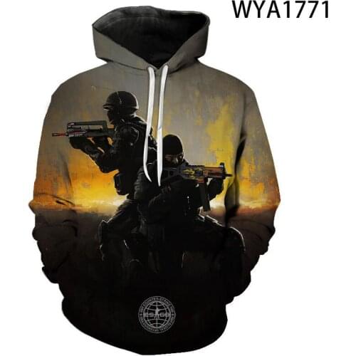 CS GO Game Cosplay Print Hoodies Fashion Streetwear 2021 New Arrival Spring Sweatshirt For Men Harajuku Hip Hop Punk Pullover