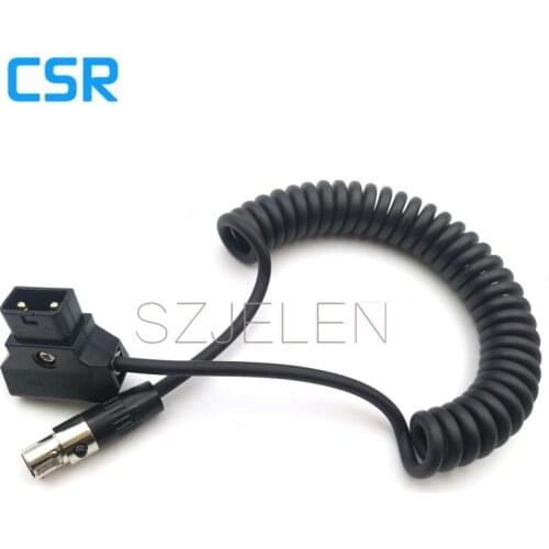 TVlogic monitor power line, ARRI cameras monitor 12V monitor power cable, D-Tap plug to mini XLR 4-pin