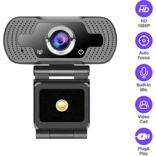 USB Webcam HD 1080P Built-in Microphone Digital Video Recorder Web Camera for Home Office Computer Live Equipment Zoom Meeting