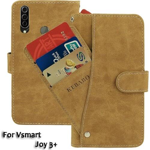 Vintage Leather Wallet Vsmart Joy 3+ 3 Plus Case 6.52" Flip Luxury Card Slots Cover Magnet Phone Protective Cases Bags