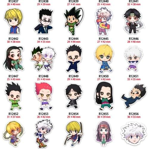 Japanese Cartoon Hunter Character Resina Planar for Hair Bows DIY Home Decoration