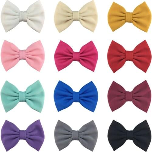100Pcs Baby Girls Handmade 5" Fabric Knotted Bows Big Hair Clip Hairpin Childrens Toddlers Cute Boutique Barrettes Headwear YML5